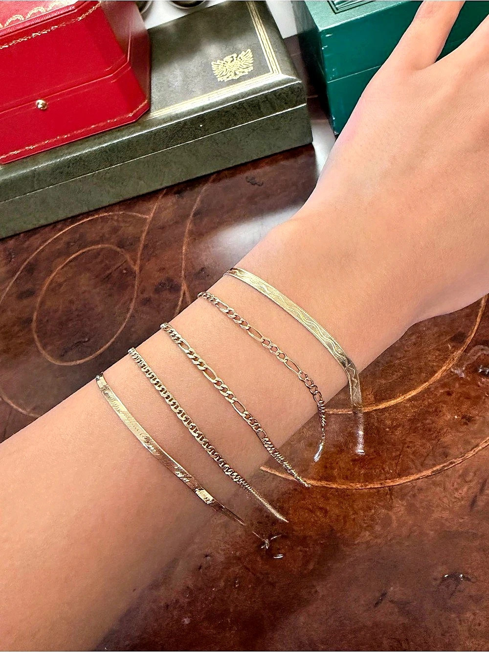 Lot of 5 14K solid gold bracelets